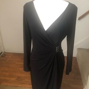 New American Living Black Wrap Dress, Size 10